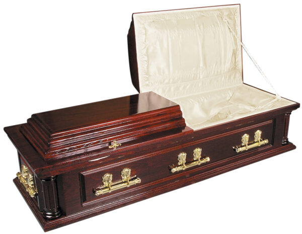 Solid Mahogany Coffin