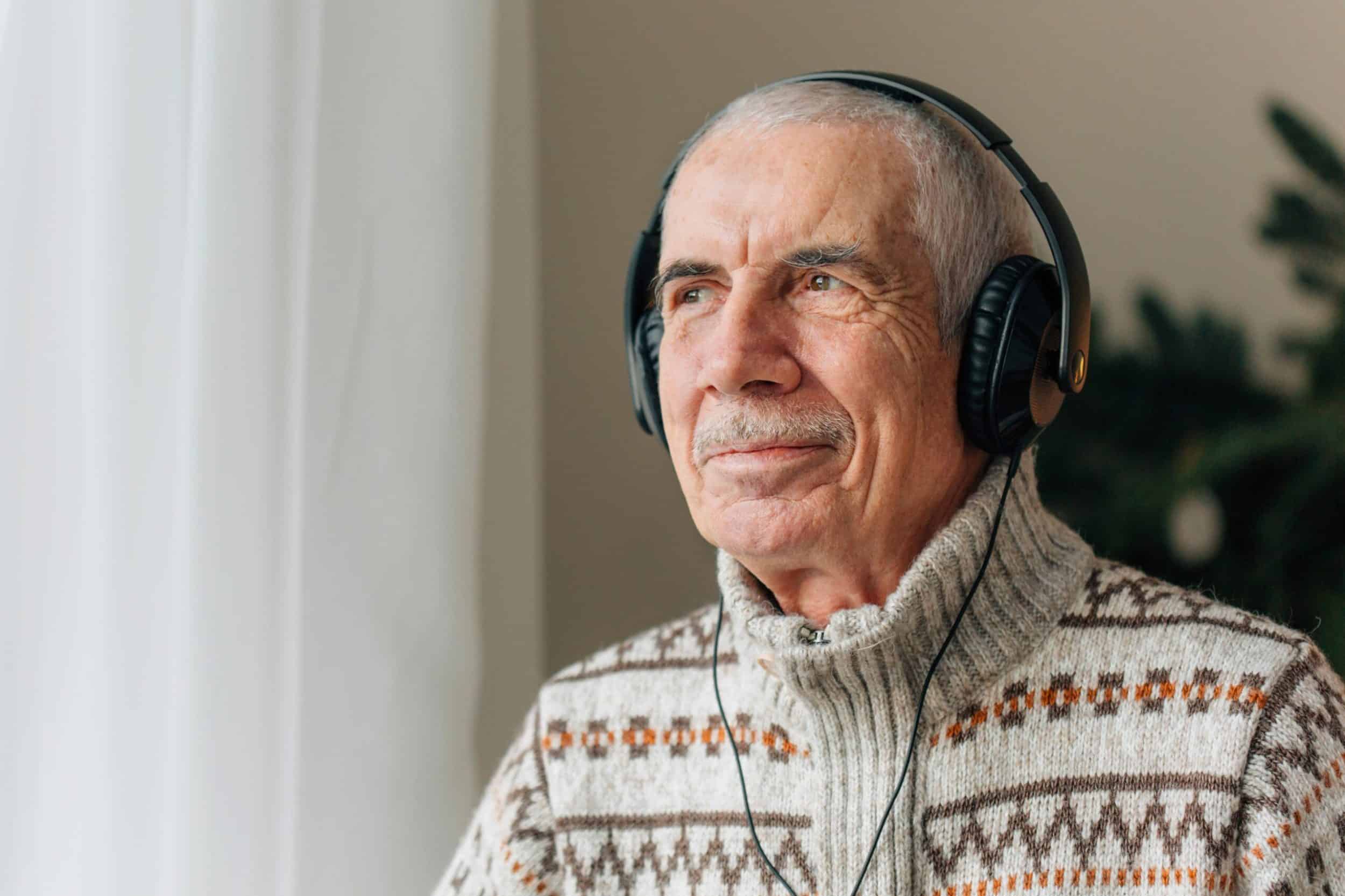 Man listening to music