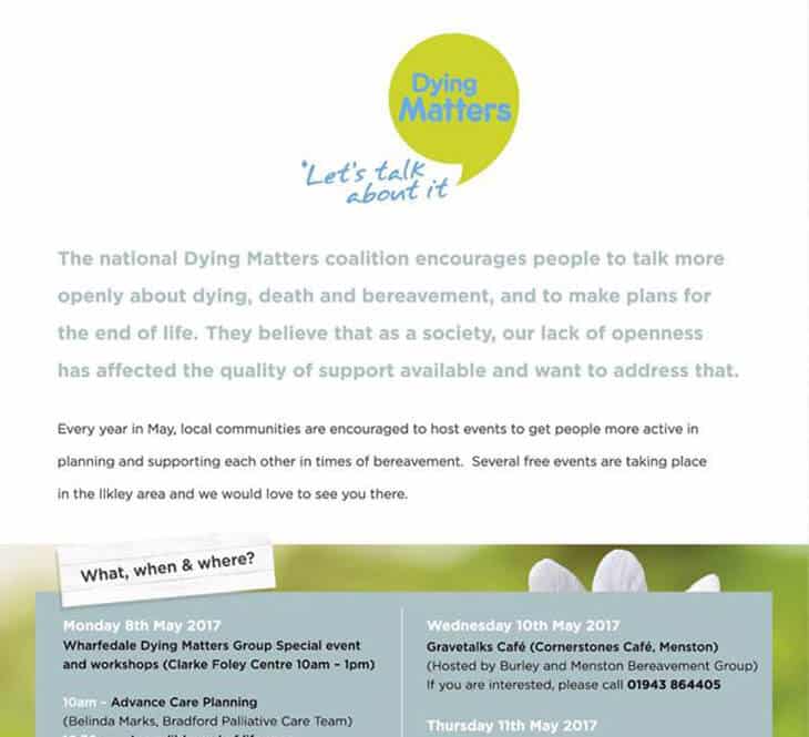 Dying matter infographic
