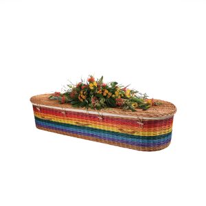English Willow Rainbow Curved Coffin