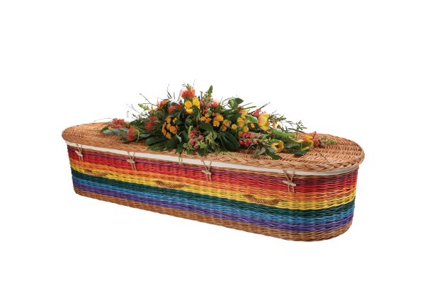 English Willow Rainbow Curved Coffin