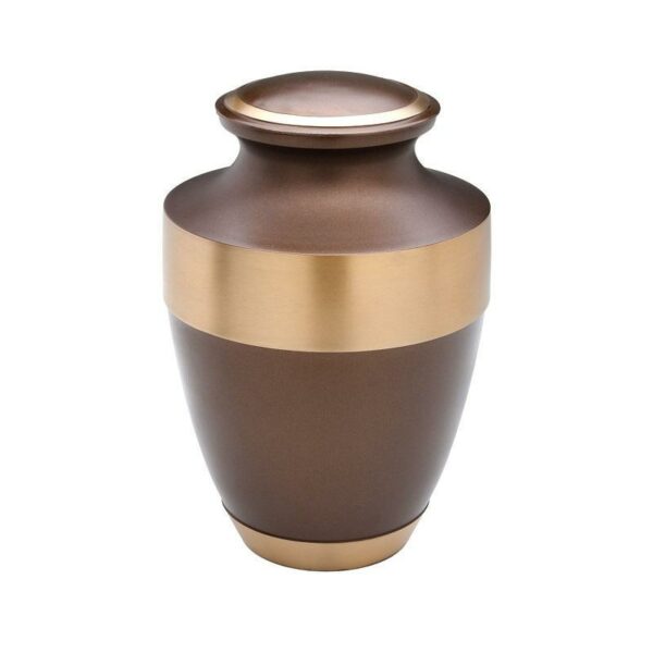 Brass Urn (Smoky Brown with Gold Band)