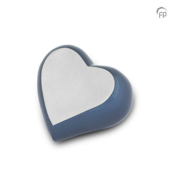 Keepsake Heart (Blue with Silver Panel)