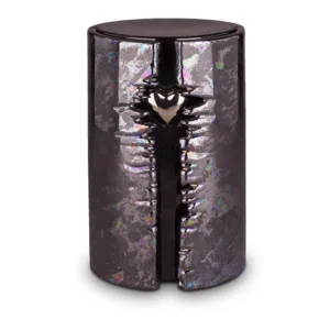 Wrapped Heart LED Urn (Graphite)