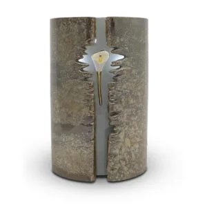 Wrapped Lily LED Urn (Brown)