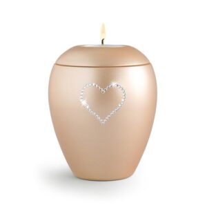 Swarovski Candle Holder Keepsake (Apricot)