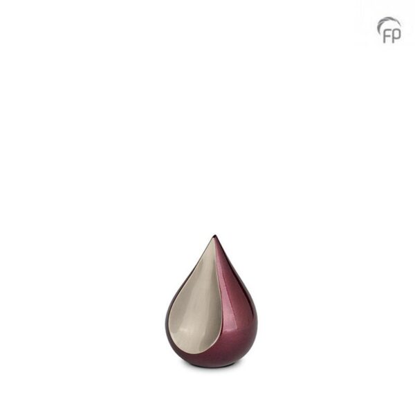 Teardrop Keepsake (Red and Silver)