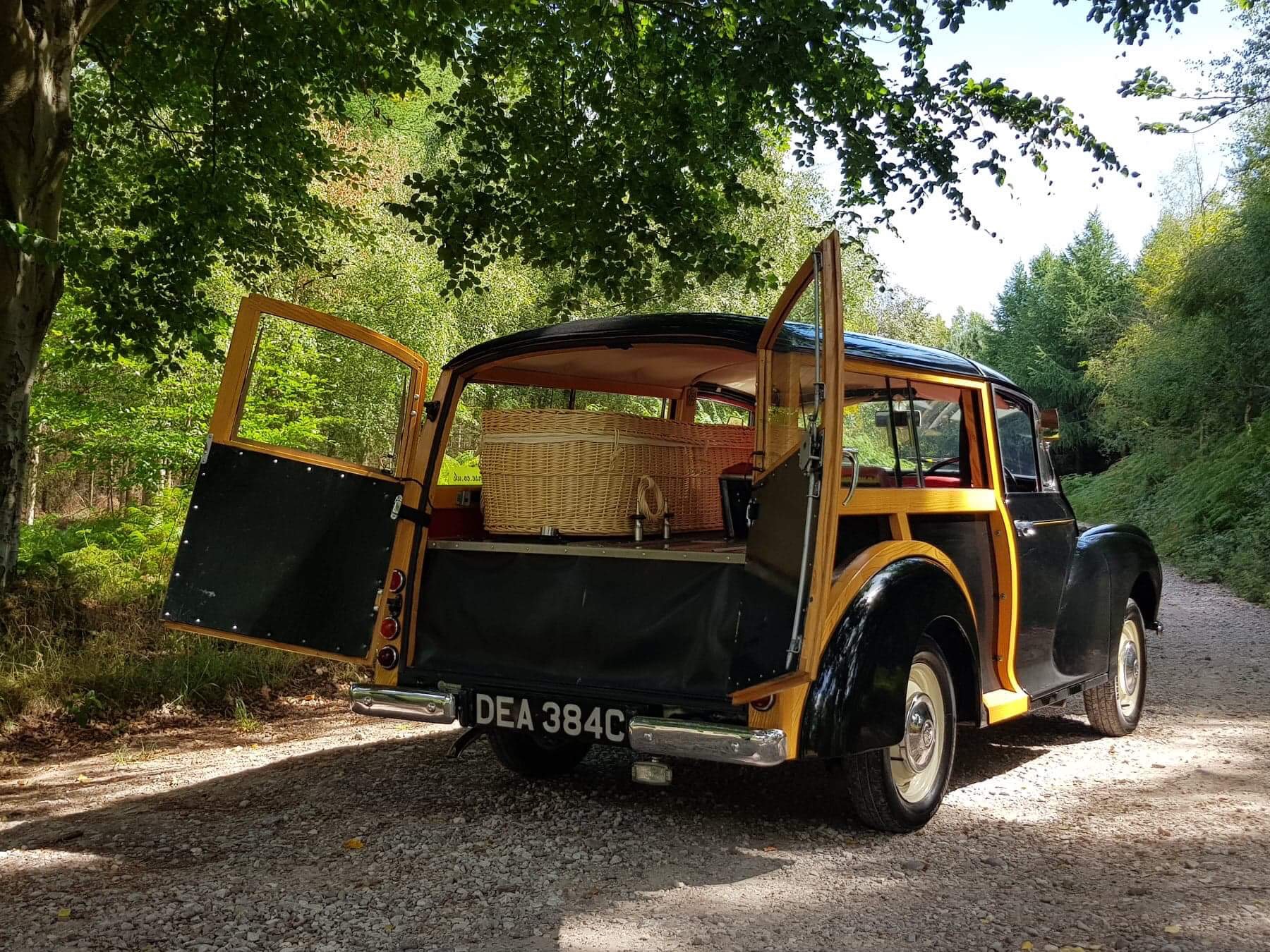 Alternative hearse wicker woodland yellow black