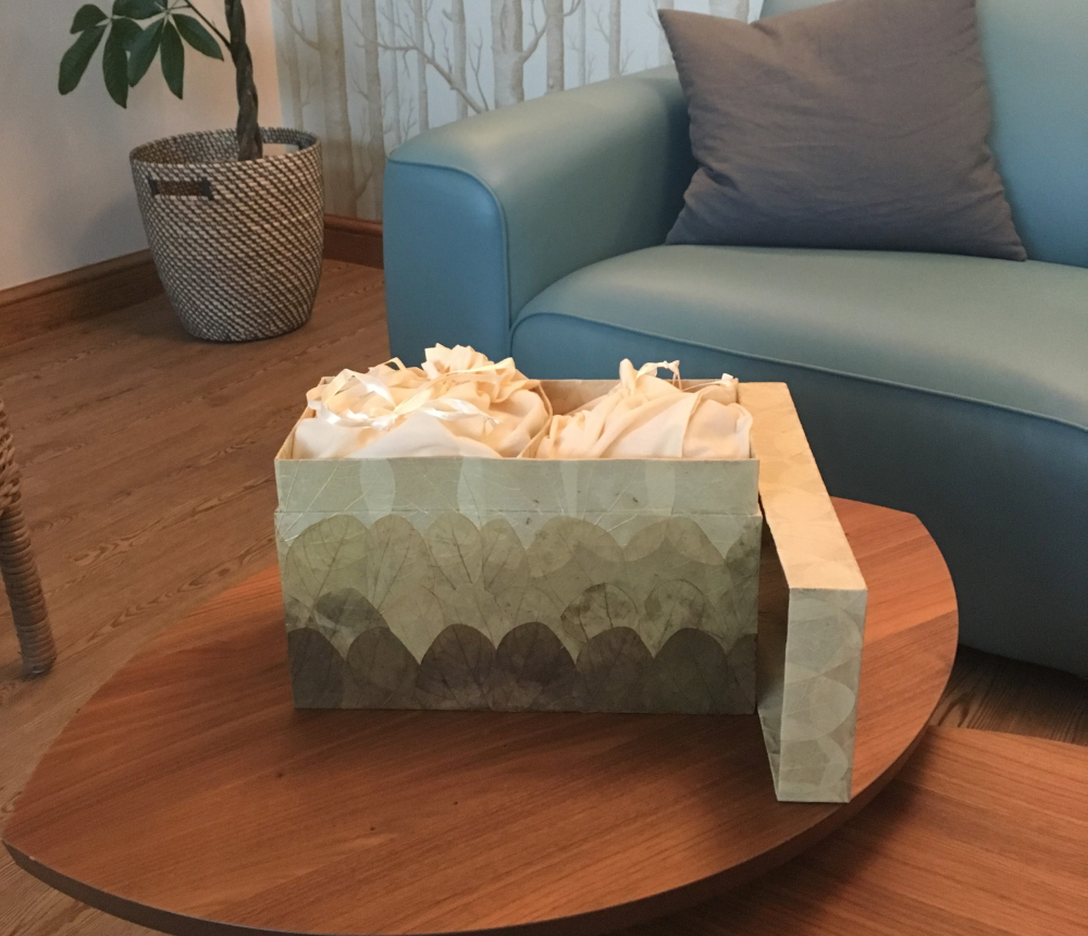 Cardboard paper ashes casket biodegradable crop