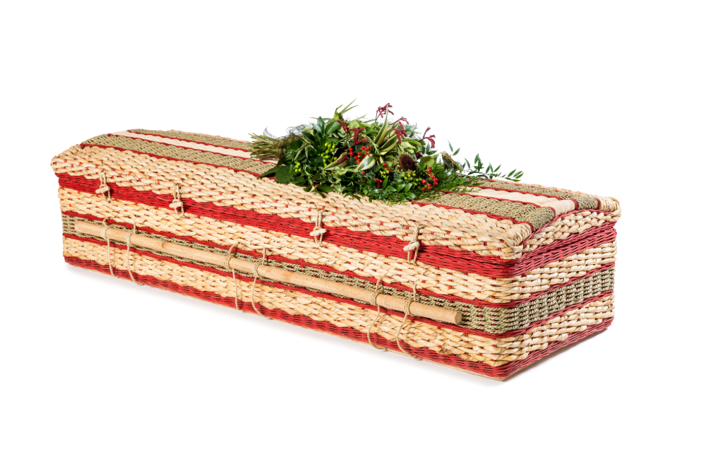 Wicker Banana Leaf Coffin