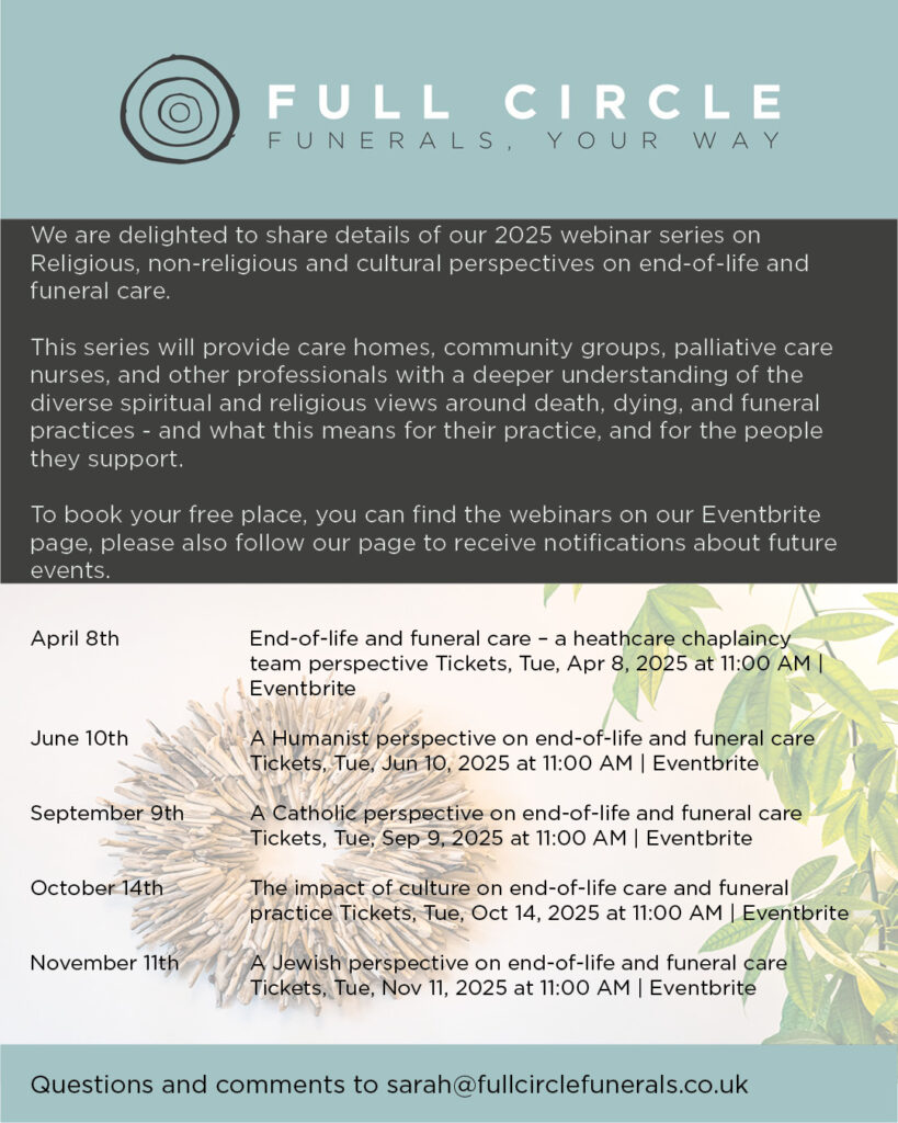 Religious, non-religious and cultural perspectives on end-of-life and funeral care