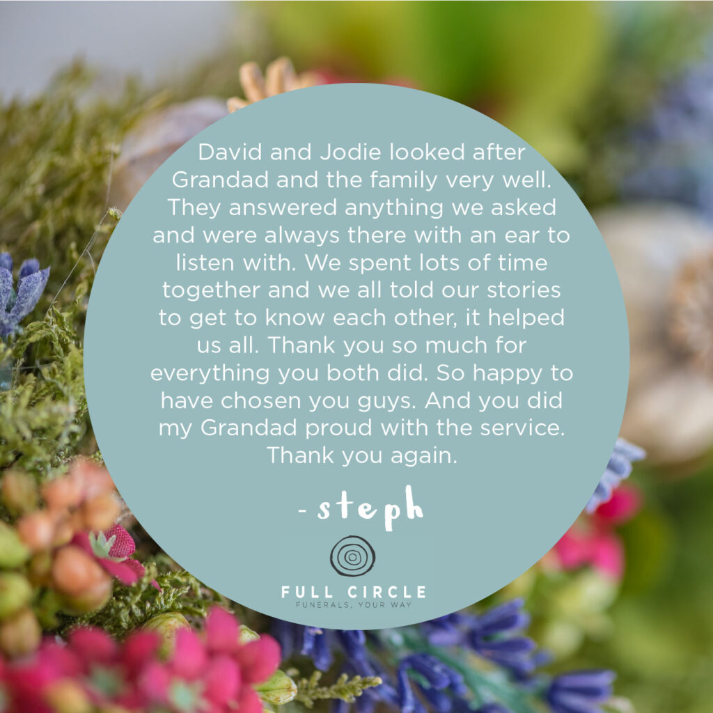 Feedback about great funeral service