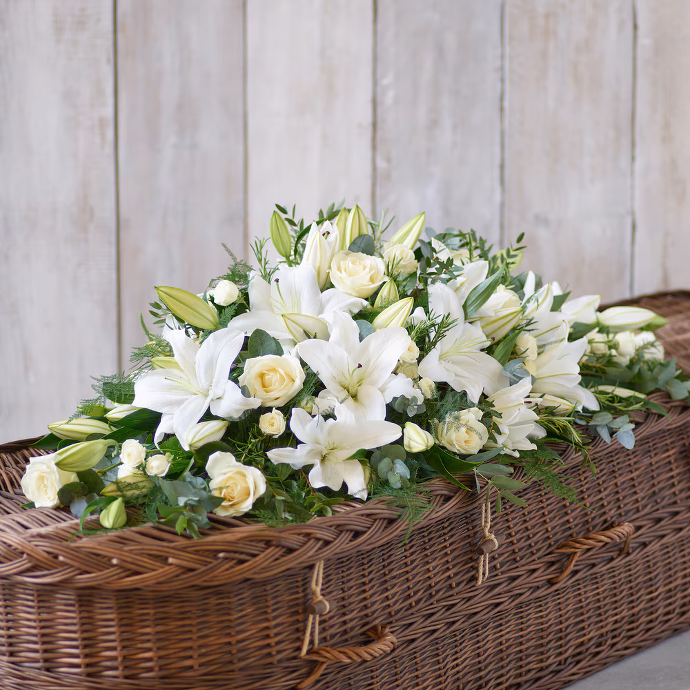 Lily and Rose Casket Spray
