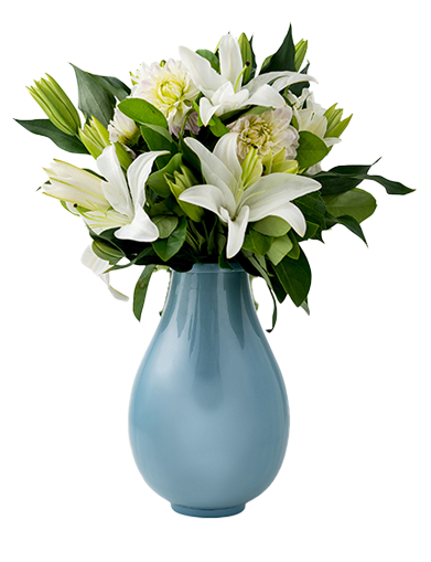Blue Memorial Vase Urn